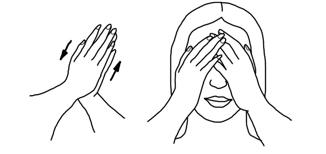 Palming - Un esercizio popolare per rilassare i muscoli degli occhi