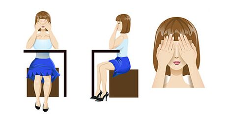 Il palming è un ottimo esercizio per rilassare gli occhi.